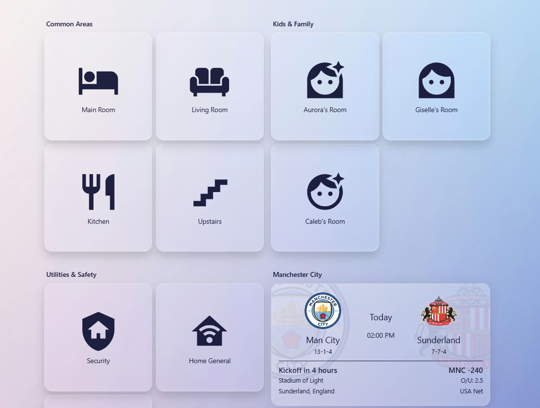 Smart Home Infrastructure Dashboard